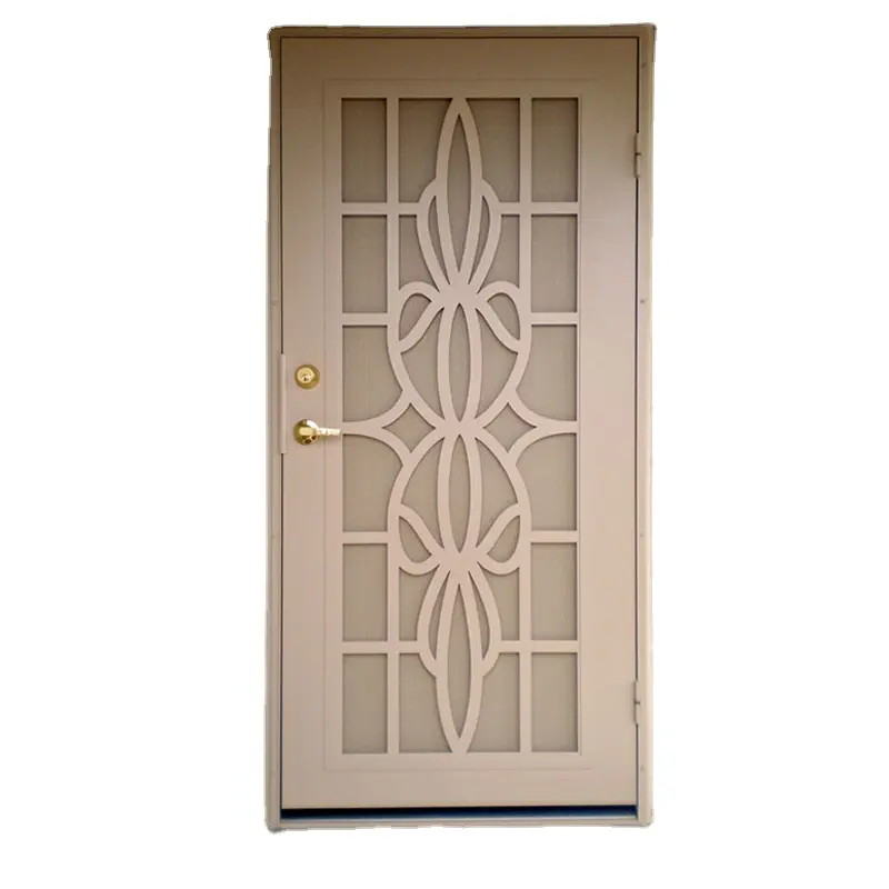 Rust-resistant wrought iron security doors steel antique exterior doors residential