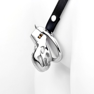 FRRK Heavy Duty Male Chastity Device Cobra 2.0 Penis Cage Metal Cock <b>Rings</b> with Belt Adults Supplies for Men - Product Image 3