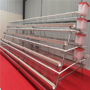 Cages à poules pondeuses à étages d'origine chinoise, systèmes d'élevage tridimensionnels à trois ou quatre niveaux, garantie de 3 mois - Product Image 1
