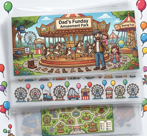 Joyeuse Fête des Pères – Autocollants 3D en relief UV DTF pour gobelets, motif papa parc d'attractions, pour canettes en verre Libbey de 16 oz - Product Image 2