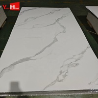 Plaque de marbre en PVC ignifuge |   Panneau mural UV SPC pour la décoration d'appartements et de bureaux