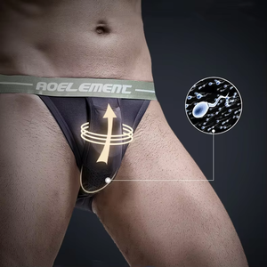 Men Ice <b>Silk</b> Triangle Briefs U Convex Pouch Design Breathable Separated Casual <b>Underwear</b> - Product Image 1