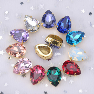 Vuông pha lê Rhinestone may-trên vật liệu thủy tinh loại lỏng lẻo với móng vuốt bằng đồng - Product Image 2
