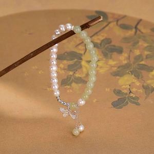 <b>Cheap</b> Beaded Bracelet Glass Beads Bracelet Pearl <b>Crystal</b> Beaded Butterfly Bracelet Ladies Bangle for Women Girls - Product Image 6