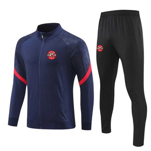 Ensemble veste et pantalon de football pour homme DITIAN G55, nouvelle conception, 24/25, fermeture éclair intégrale, 100% polyester, motif uni, tenue d'entraînement - Product Image 1