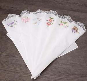Meilleures ventes de serviettes Vintage <span class=keywords><strong>en</strong></span> coton pour femmes, mouchoir brodé <span class=keywords><strong>en</strong></span> dentelle papillon fleur, <span class=keywords><strong>tissu</strong></span> assorti, Portable dame, 2019 - Product Image 6