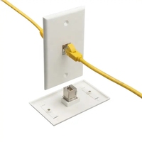 Harga grosir konektor Ethernet Mount Panel Cat6a Rj45 8p8c 180 derajat perisai Stp Cat6a Keystone Jack