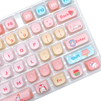 Pastèque Lapin Keycap MDA Profil Rose Mignon Keycaps PBT Matériel DYE-sublimation for100 %, 98%, 80%, 75%, 65%, 60% Clavier
