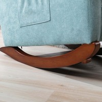 Fauteuil inclinable relaxant pour adultes, fauteuil inclinable à bascule avec base en bois pour salon