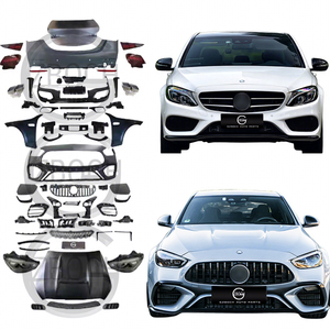 อะไหล่รถยนต์ 205 ถึง 206 สำหรับ <span class=keywords><strong>Mercedes</strong></span>-Benz W205 Class ปี <span class=keywords><strong>2013</strong></span>+ อัพเกรด 2024 เป็น W206 C63 AMG อุปกรณ์ตกแต่งรถยนต์ กันชนหน้า - Product Image 1