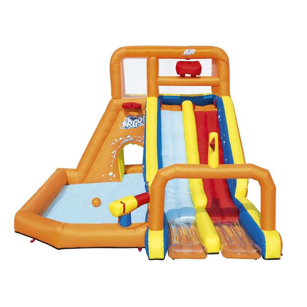 Big size 5.05m x 3.40m x 2.65cm Bestway 53305 inflatable family bouncer water park pool inflatable water slide for kids