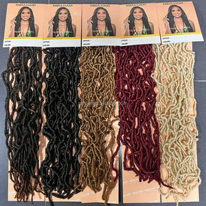 Hot 18 "24" 36 "Nu Locs Faux Synthétique Crochet <span class=keywords><strong>Cheveux</strong></span> Tressage Extensions de <span class=keywords><strong>Cheveux</strong></span> 20 Brins Noir Brun Vague Crochet Twist - Product Image 6