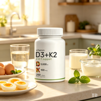 Gélules de Vitamine D3 + K2 avec Huile de Coco Vierge pour le Dropshipping – Complément Alimentaire et Herbal pour la Santé