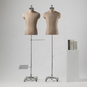 Hot Selling Adjustable Height Half Body Male Dress Form Mannequin With Shoe and Pants <strong>Rack</strong> Men Suit Torso Mannequin <strong>on</strong> <strong>Wheels</strong> - Product Image 3