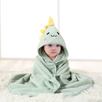 Serviette de bain à capuche pour bébé en flanelle de qualité supérieure, ensemble de serviettes de bain en peluche pour bébé