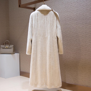 Abrigo de piel de visón natural clásico para mujer Precio al por mayor de fábrica de piel de Marta Real - Product Image 6