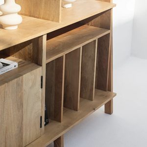 High-End Designer Wooden Bookshelf for Office Library <b>Solid</b> <b>Wood</b> Premium Storage Rack for Home Office Study Room Library Hotel - Product Image 4