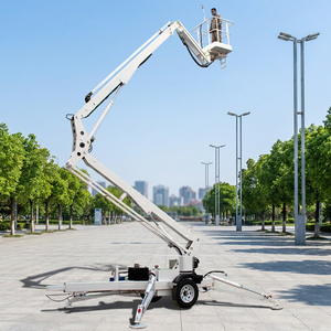 Hauts hôtels au détail de réparation de machines de taille de travail de 12m-24m Capacité de charge remorquable électrique hydraulique de l'ascenseur 200kg d'homme de boom - Product Image 1