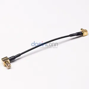 MCX Cable Assembly MMCX Male Right Angle MCX Male Connector for RG316/RG174 Cable