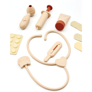 9 piezas al por mayor de silicona juguetes médicos Pretend <span class=keywords><strong>Doctor</strong></span> Toys Set regalo para bebé - Product Image 1