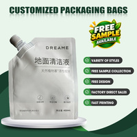 Sachet d'emballage personnalisé en plastique refermable, Doypack anti-fuite pour liquide de nettoyage des sols et nettoyant ménager pour surfaces