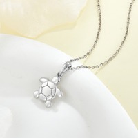 Hypoallergénique Fine Cadeau Bijoux En Argent Sterling Tortue Pendentif Collier Charme Minimaliste Animal Bijoux pour Femmes/Hommes