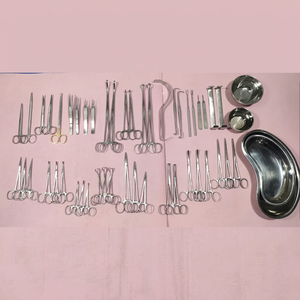 Juego de instrumentos quirúrgicos básicos para laparotomía de 50 piezas, kit de instrumentos de cirugía general de acero inoxidable, juego de herramientas para cirugía abdominal - Product Image 1