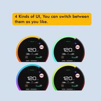 Ruiyyco Layar LCD HUD Mobil Listrik Berkualitas Tinggi 3.6" Mini Screen Fungsi Kecepatan untuk Tesla Model 3/Y OBD Mount Garansi 1 Tahun