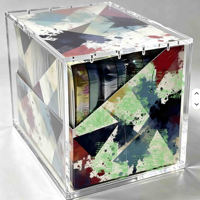 Boîte magnétique transparente en acrylique de haute qualité pour figurines de monstres, vitrine de présentation à fermeture magnétique pour petits modèles de créatures, rangement pour objets de collection