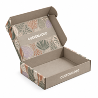 Boîte d'expédition écologique personnalisée avec logo imprimé, pelliculage mat, pliable, recyclable, protection premium pour cadeaux artisanaux