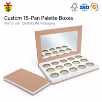 Boîte en carton gaufré pour fards à paupières, emballage magnétique pliable pour cosmétiques, palette de maquillage, miroir, emballage vide pour fards à paupières