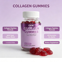 Gummies de collagène à marque privée OEM, 60 unités, avec biotine, complément alimentaire
