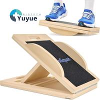 Planche inclinée en bois réglable 3 en 1, planche d'équilibre fitness portable, planche d'étirement des mollets, équipement d'entraînement à domicile