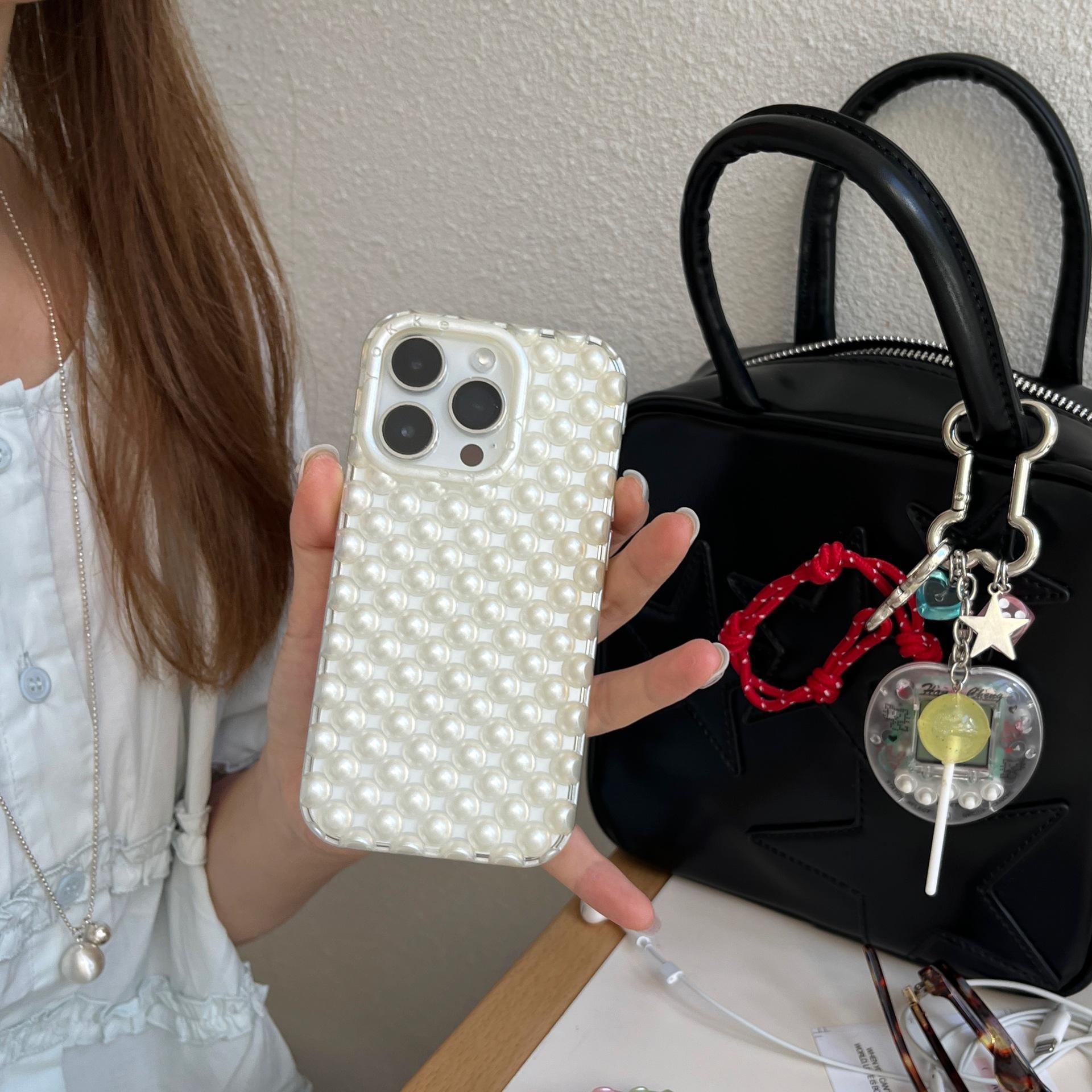 Perla hueca blanca translúcida