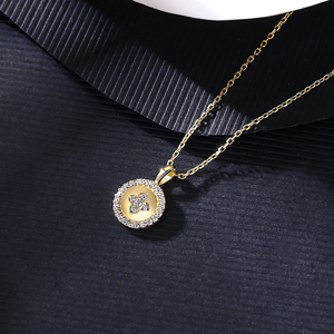 CZCITY <span class=keywords><strong>Best</strong></span> <span class=keywords><strong>Friend</strong></span>-Colgante de plata 925 con flor de nacimiento, joyería de plata chapada en oro para mujer - Product Image 6