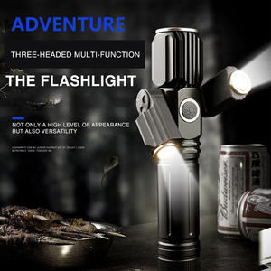 10วัตต์สามไฟอลูมิเนียม1000ลูเมน2X18650แบตเตอรี่นำไฟฉายกับ<span class=keywords><strong>800</strong></span>ลูเมนไฟฉาย - Product Image 4