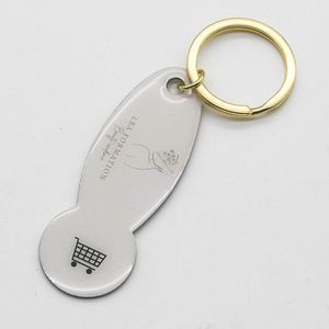 Shopping Trolley Token <b>Key</b> Ring <b>Custom</b> Removable Shopping Trolley Chip Keychain <b>Custom</b> Logo Unlock Cart Keyring - Product Image 2