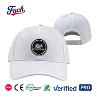 Casquette de baseball personnalisée en caoutchouc perforé au laser, avec logo, ajustable, respirante, pour sports de plein air, protection solaire, vente en gros