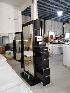 Salon ekipmanları mobilya çift taraflı kuaför istasyonları saç şekillendirici ayna Salon satılık - Product Image 2