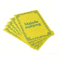 Couleur personnalisée 5.25x7.75 pouces PVC Mahjong Shuffle Card Yellow Mahjong Tile Shuffler Lot de 2 Pièces pour le Mélange