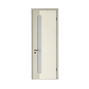 Interior Wooden Door High Quality Bedroom Internal Room American Door Design With glass ZX045B