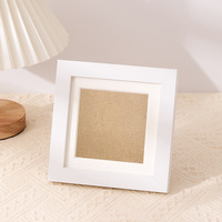 Mini cadre photo carré pour table, 4, 5, 6, 8 pouces, en panneau texturé imitation peinture