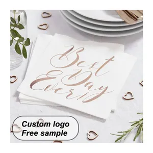 High Quality 2ply Virgin Wood Pulp Dinner Napkins Strong Water Absorption Colorful Fold Style With Logo Printing For Cocktails