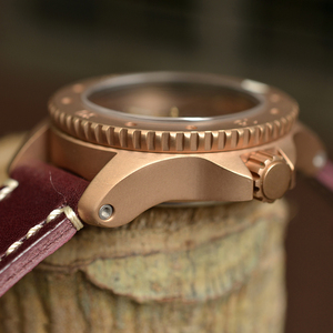 Montre pour homme en bronze étamé personnalisée, saphir gravé en 3D, rétro, automatique, mécanique, de plongée - Product Image 4