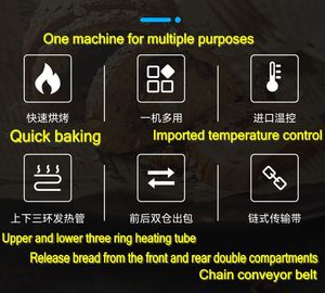 Tostadora de cinta transportadora eléctrica comercial, tostadora de pan industrial Shawarma, 2 unidades - Product Image 4