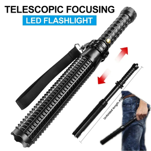 Nuovissima Torcia Tattica a LED Super Luminosa, Impermeabile, Ricaricabile USB per <span class=keywords><strong>Autodifesa</strong></span>, 3 Modalità, in Lega di Alluminio - Product Image 2