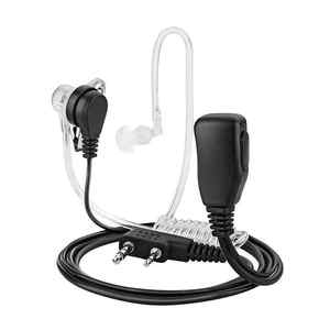 Écouteur intra-auriculaire pliable avec tube acoustique et micro PTT à 2 broches pour radio <span class=keywords><strong>CB</strong></span>, radio FM, radio amateur, compatible <span class=keywords><strong>Baofeng</strong></span> Bf UV5R 888S Uv82 - Product Image 1