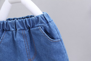 Vente en gros de vêtements pour enfants, nouveaux modèles, ensembles de vêtements pour filles, chemises et jeans en denim, ensembles ajustés pour enfants - Product Image 5