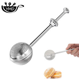 Coladores de Cocina para Hornear, Herramientas de Repostería, Filtro de Harina de Acero Inoxidable Plateado - Product Image 1