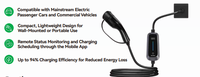 Chargeur de véhicule électrique portable intelligent Smartsafe EEAC7000C-P, contrôlé par application, avec garantie d'un an, pour une utilisation à domicile et en déplacement